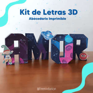 Kit Moldes Letras y Números 3D (para armar)