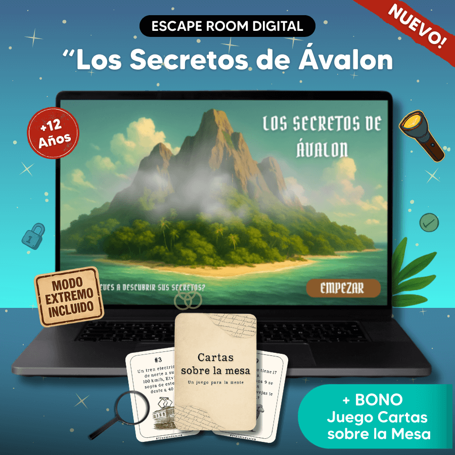 Escape Room Digital: "LOS SECRETOS DE ÁVALON" - Multilingüe
